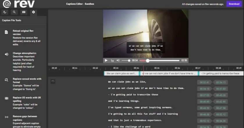 Rev is a transcription service that supports multiple video formats.